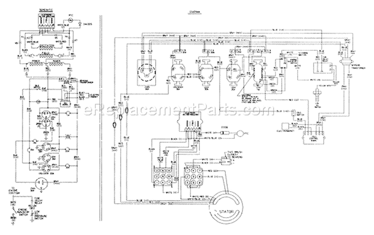 Page E Diagram and Parts List for 5564-1  Briggs and Stratton Generator
